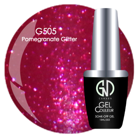 Pomegranate Glitter | GND Canada® 1-Step Gel - CM Nails & Beauty Supply