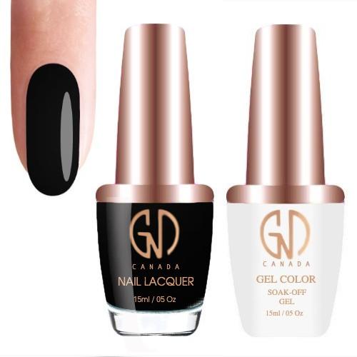 Duo Gel & Lacquer #167 Black | GND Canada® - CM Nails & Beauty Supply