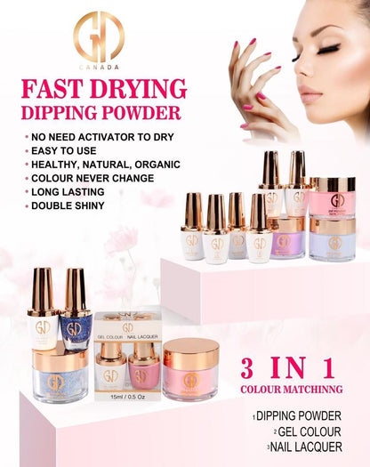 3-in-1 Nail Combo: Dip, Gel & Lacquer #008 | GND Canada® - CM Nails & Beauty Supply