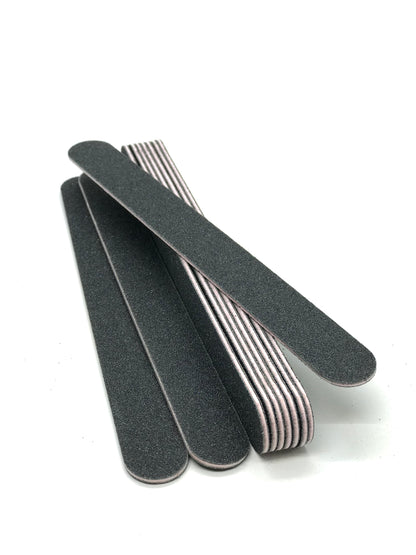 Nail File Black | White & Serrated Pink - 100/100 Grit |1 pcs | 10 Pcs | 50 Pcs | Round Face - CM Nails & Beauty Supply