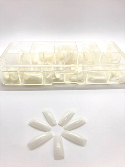 Natural VIP Nail Tips | Durable - Flexible - Refill | Box 550 Tips |Size #0 -10 . - CM Nails & Beauty Supply