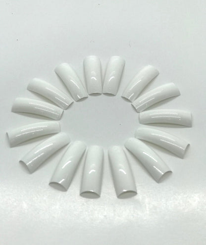Nail Tip | French | White | Pearl | Natural | Case 550 pcs) : Size 0- 10. - CM Nails & Beauty Supply