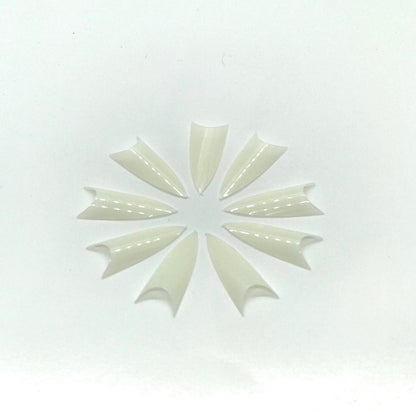 Natural Stiletto Nail Tips | Ultra Slender & Pointy - Bag 500 tips - CM Nails & Beauty Supply