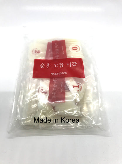 Natural Stiletto Nail Tips | Ultra Slender & Pointy - Bag 500 tips - CM Nails & Beauty Supply