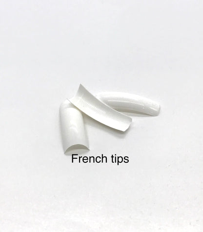 Nail Tip | French | White | Pearl | Natural | Case 550 pcs) : Size 0- 10. - CM Nails & Beauty Supply