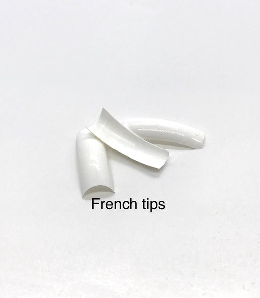 French White Nail Tip | Perfect Smile Line - ((Size #0-10)Perfect Pink & White Nails - Each size  50 pieces - CM Nails & Beauty Supply