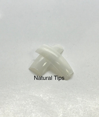 Natural VIP Nail Tips | Durable - Flexible - Refill | Box 550 Tips |Size #0 -10 . - CM Nails & Beauty Supply