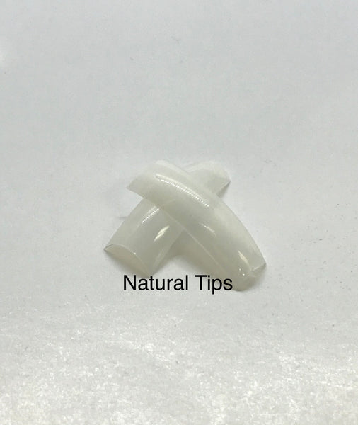 US  Natural Nail Tips | Durable - Flexible - Refill Pack - Size #0 -10 Box of 550tips - CM Nails & Beauty Supply