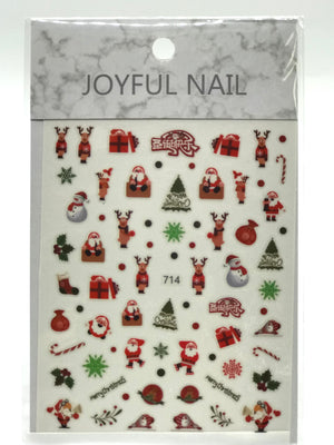 Christmas Nail Art Stickers (714) - CM Nails & Beauty Supply
