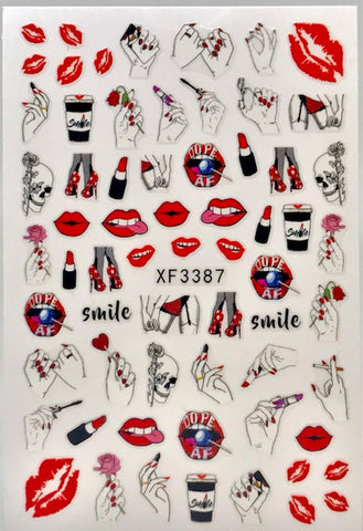 Nail Stickers / Smile / XF3387