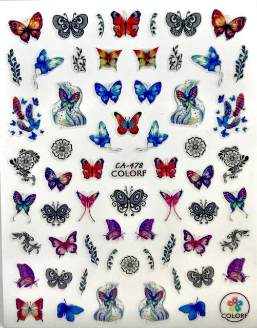 Nail Stickers Butterfly / CA- 478