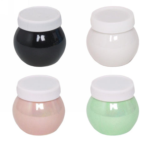 Porcelain Liquid Jar with Lid | Solid Design - CM Nails & Beauty Supply