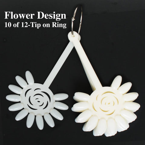 12-Tip Ring Flower Displays/Colour Chart (10 Displays) - CM Nails & Beauty Supply