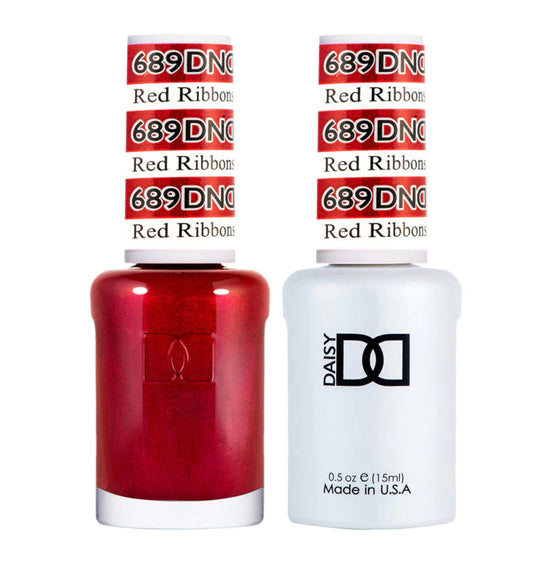 DND - Red Ribbons #689 - Gel & Lacquer Duo - CM Nails & Beauty Supply