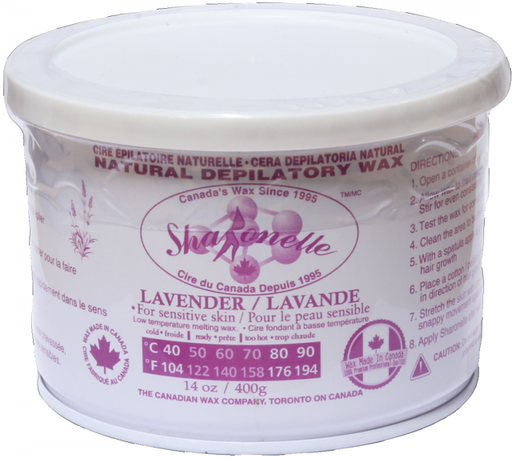 Sharonelle Natural Soft Wax Lavender 14 oz - Made in Canada - CM Nails & Beauty Supply