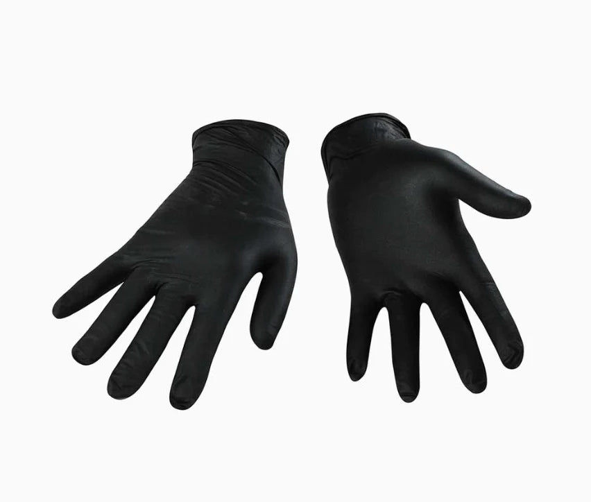 TouchFlex Black Nitrile Disposable Gloves - 4.5 Mil | Latex Free - CM Nails & Beauty Supply