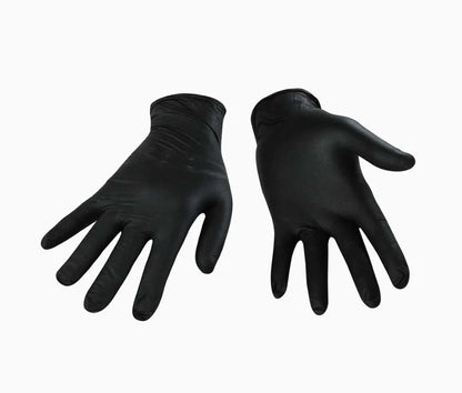 TouchFlex Black Nitrile Disposable Gloves - 4.5 Mil | Latex Free - CM Nails & Beauty Supply