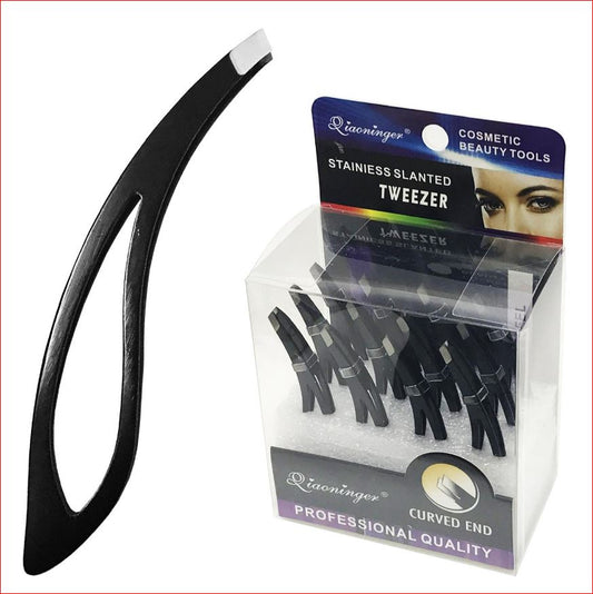 Butterfly Tweezers | Black - CM Nails & Beauty Supply