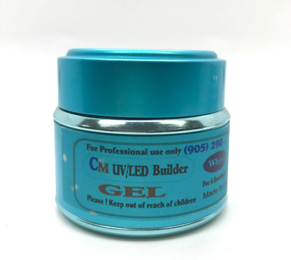 CM White Builder Gel 2 oz | Long-Lasting UV/LED Nail Extension Gel - CM Nails & Beauty Supply
