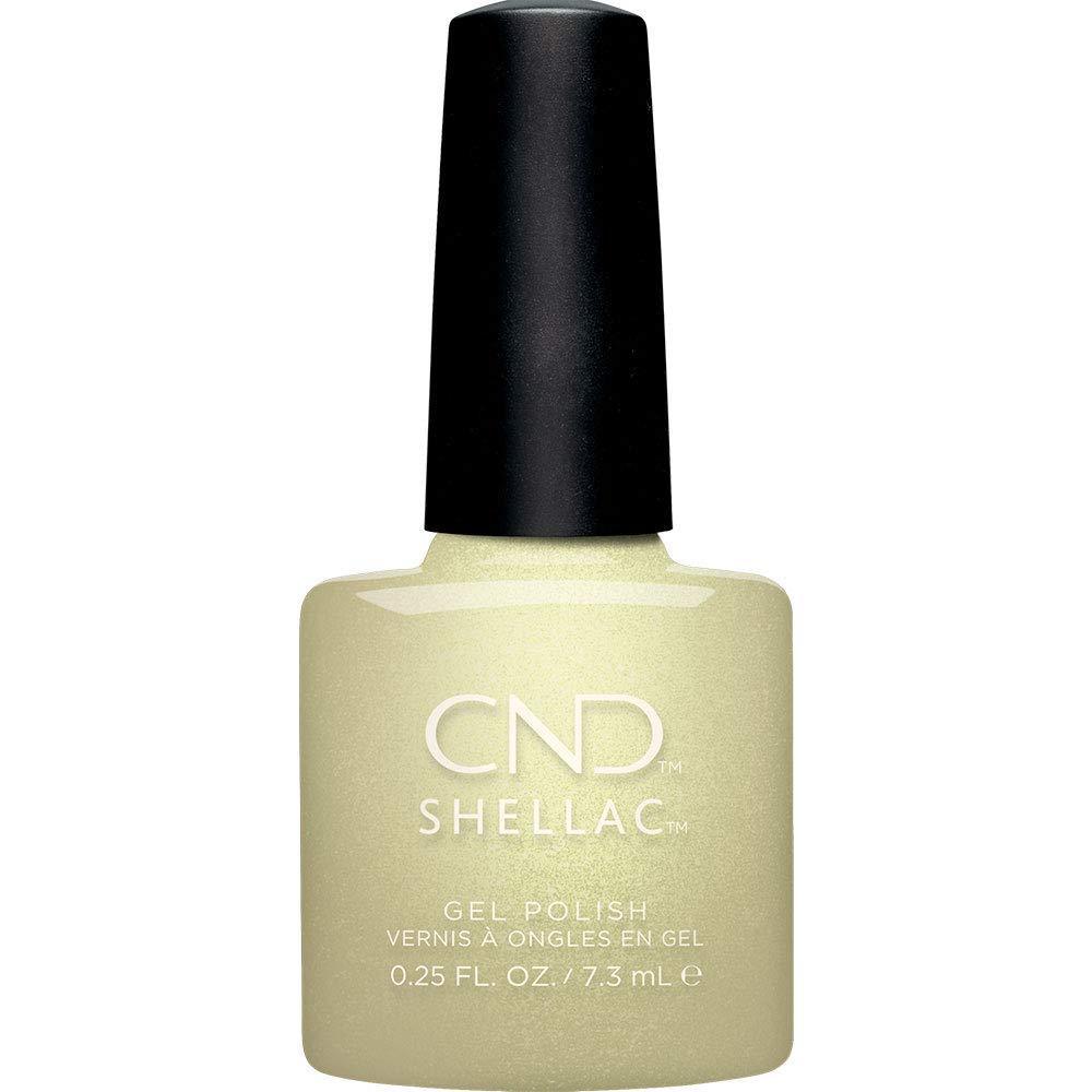 CND Shellac Divine Diamond champagne gel polish close-up