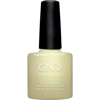 CND Shellac Divine Diamond champagne gel polish close-up