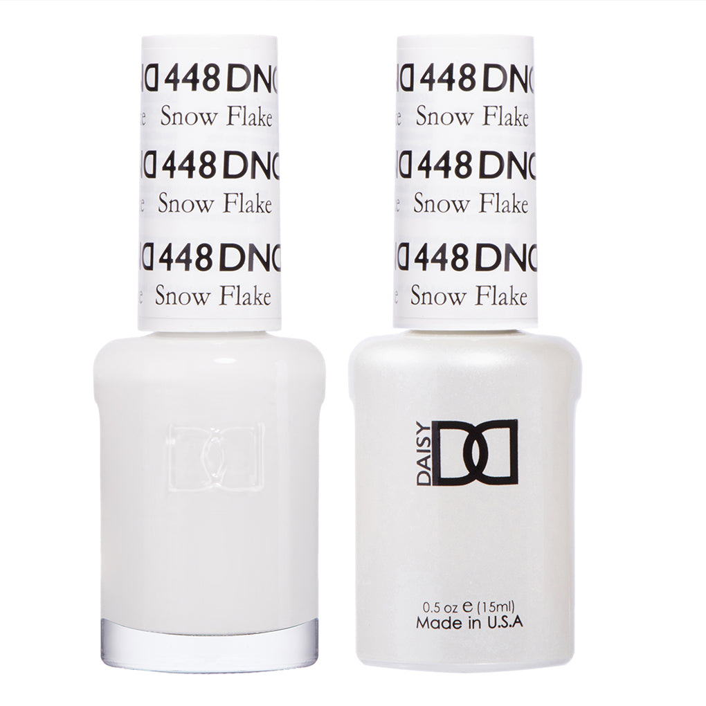 DND 448 Snow Flake creamy white gel polish bottle image