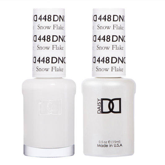 DND 448 Snow Flake creamy white gel polish bottle image