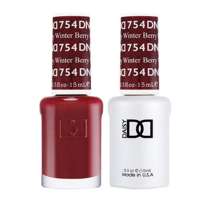 DND Winter Berry 754 gel polish and nail polish duo bottles, DND gel polish Canada