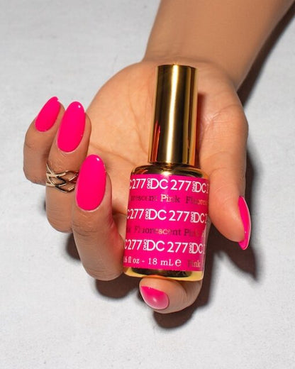 DC Fluorescent Pink #277 - Gel Polish & Lacquer Duo - CM Nails & Beauty Supply