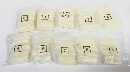 Extra Long Square | Natural | Clear | Bag 550 Tips | Extra #4,5. - CM Nails & Beauty Supply