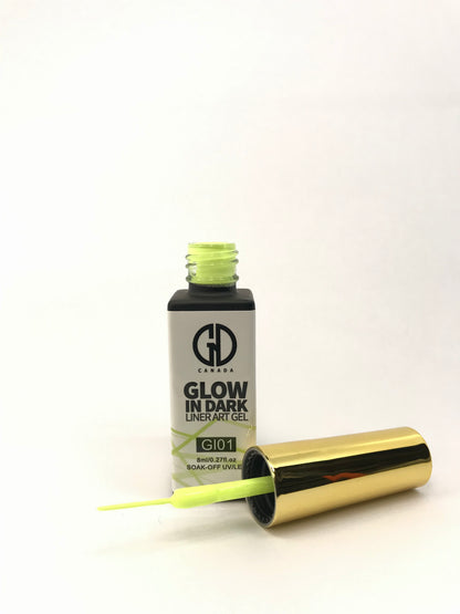 Nail Art Gel Liner | Glow in The Dark | GND Canada 01 | 0.27 Oz - CM Nails & Beauty Supply