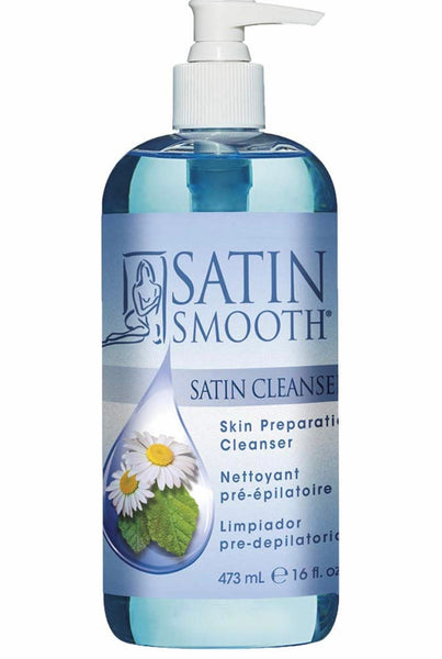 Satin Smooth |  Skin Preparation Cleanser/ Pre Waxing | 16 Fluid- Ounces.