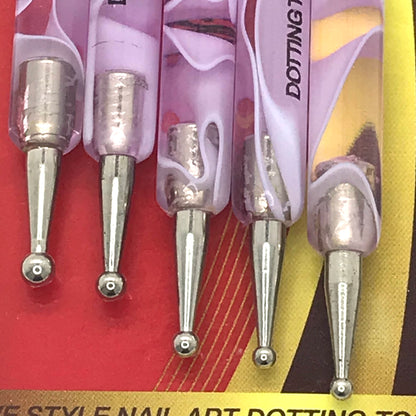 Daniel Stone 5-Piece Dotting Tool Set | Marble - CM Nails & Beauty Supply