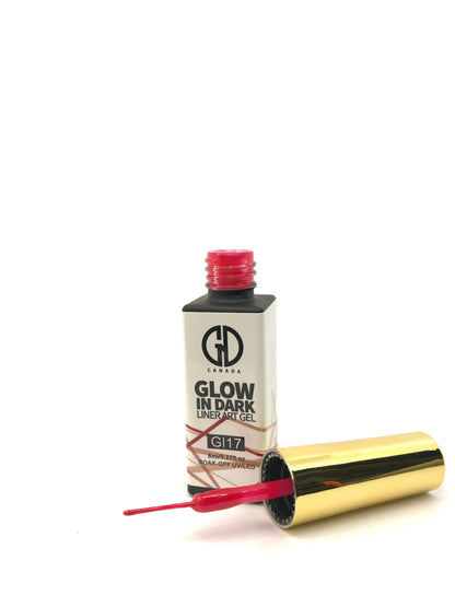 Nail Art Gel Liner | Glow inThe Dark | GND Canada 17 | 0.27 Oz - CM Nails & Beauty Supply