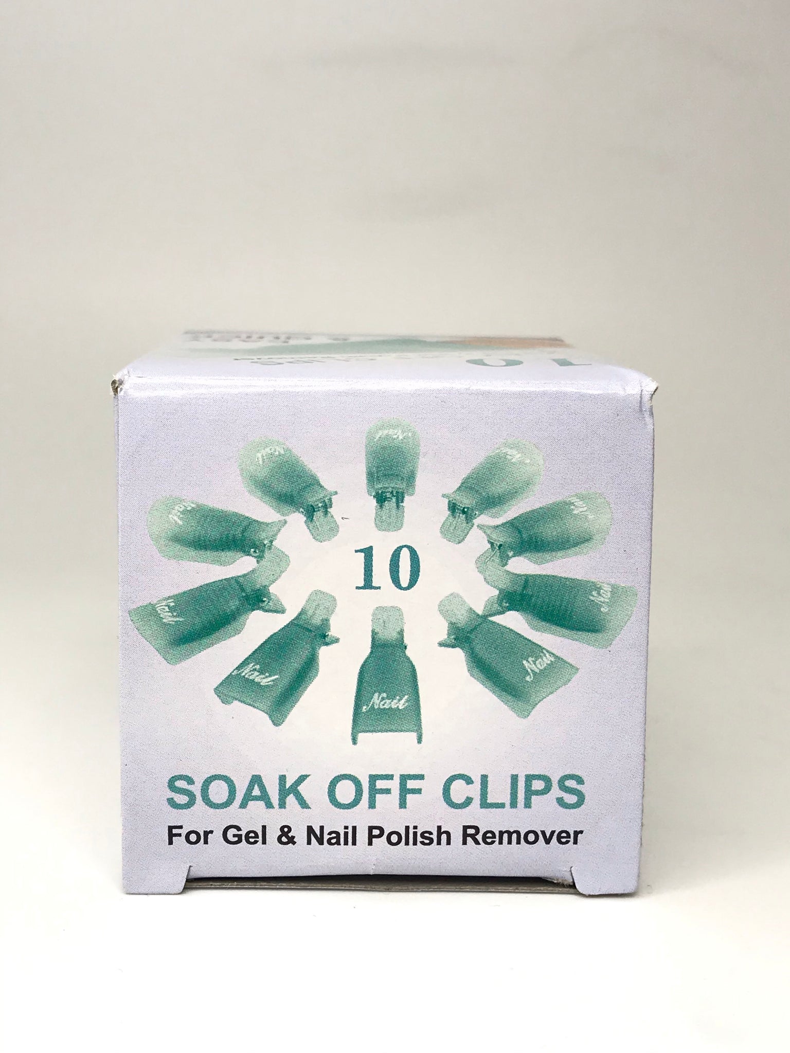 Reusable Nail/Gel Polish Soak Off Cap Clips | 10 Piece | Purple | Blue | Clear.