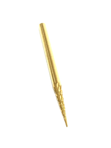 Pointed Carbide 3/32 Gold 3 MM Carbide Burrs  Pointed Cone