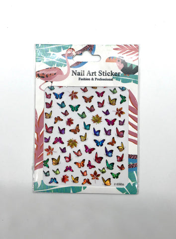 Butterfly Nail Art Stickers Waterproof (3856)