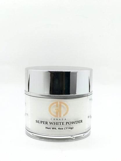 Super White Acrylic Powder | 2-In-1 | GND Canada | 4. Oz - CM Nails & Beauty Supply