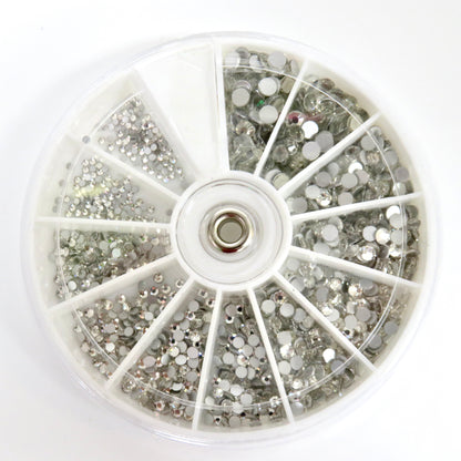 Nail Art Rhinestones Glass Diamonds Charms Gems Stones Beads 3D Flatback Round - CM Nails & Beauty Supply