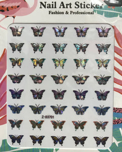 Butterfly Nail Art Stickers Waterproof (3701)