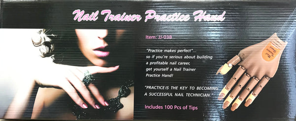 Nail Trainer practice Hand with 100 Tips