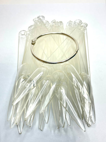 Nail Display Stick / Colour Chart / Natural | White | Clear |Stiletto | Oval | Bag of 60 pcs - CM Nails & Beauty Supply