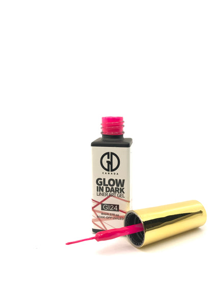 Nail Art Gel Liner | Glow in The Dark | GND Canada 24 | 0.27 Oz - CM Nails & Beauty Supply