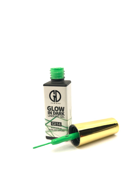 Nail Art Gel Liner | Glow in The Dark | GND Canada 14 | 0.27 Oz - CM Nails & Beauty Supply