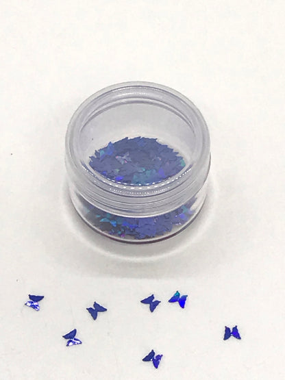 Nail Art Design - Purple Gradient Butterfly Gems 3D Nails - CM Nails & Beauty Supply