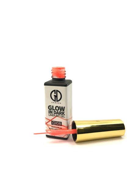 Nail Art Gel Liner | Glow in The Dark | GND Canada 08 | 0.27 Oz - CM Nails & Beauty Supply