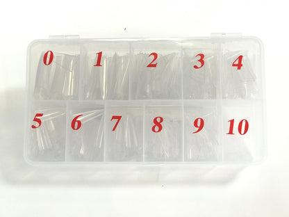 Clear Stiletto Nail Tips | Dramatically | Extra Long |Thin & Edgy - jumbo Box of 500 tips - CM Nails & Beauty Supply