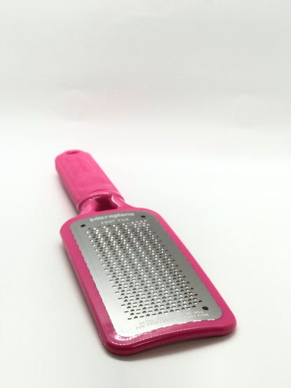Microplane® Pedicure Foot File, 100% Stainless Steel | Pink - CM Nails & Beauty Supply