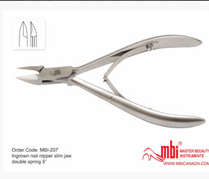 MBI-207 Ingrown Nail Nipper Slim Jaw Double Spring Size 5.5″