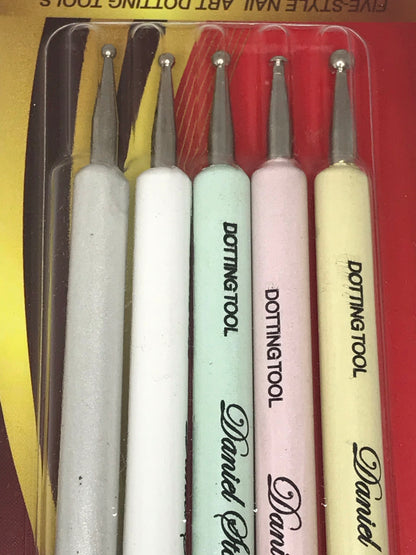 Daniel Stone 5-Piece Dotting Tool Set | Marble - CM Nails & Beauty Supply